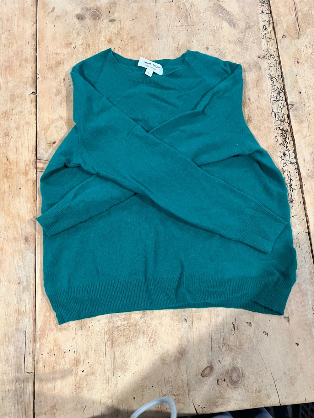 Emerald Cashmere crew neck, Nordstrom, L